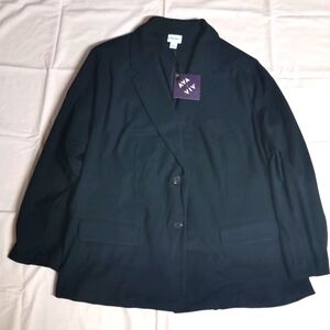 NWT Ava & Viv Women's Black 2 Button Blazer Jacket 3X